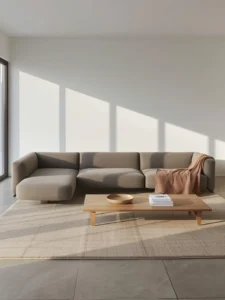 low-ceiling Scandinavian living room