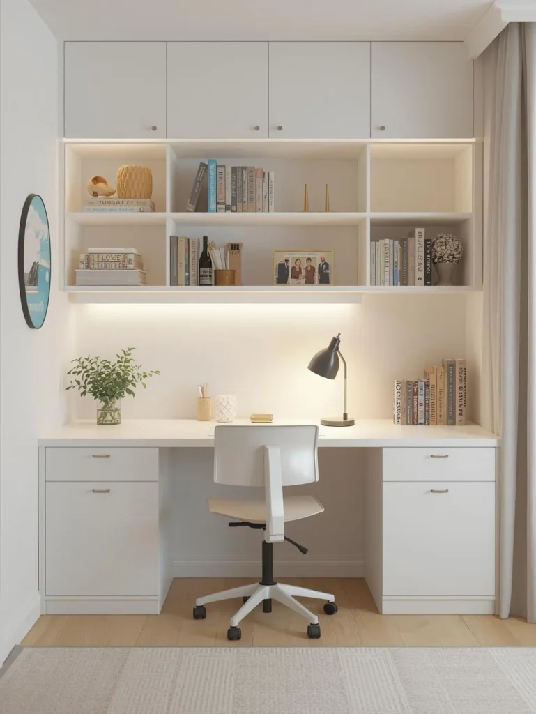 modern kids study desk area