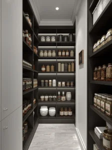 modern narrow pantry