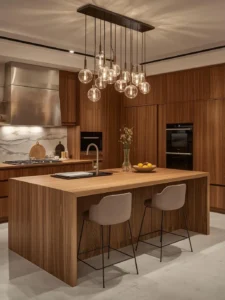 modern oak kitchen island centerpiece