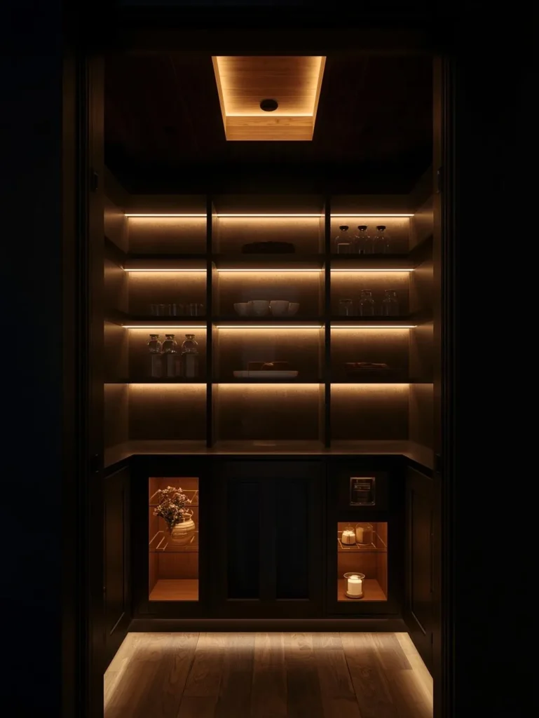 pantry with all three lighting layers active