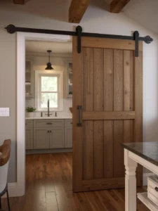 pantry with sliding barn door