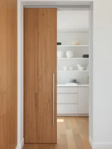 pantry with sliding door