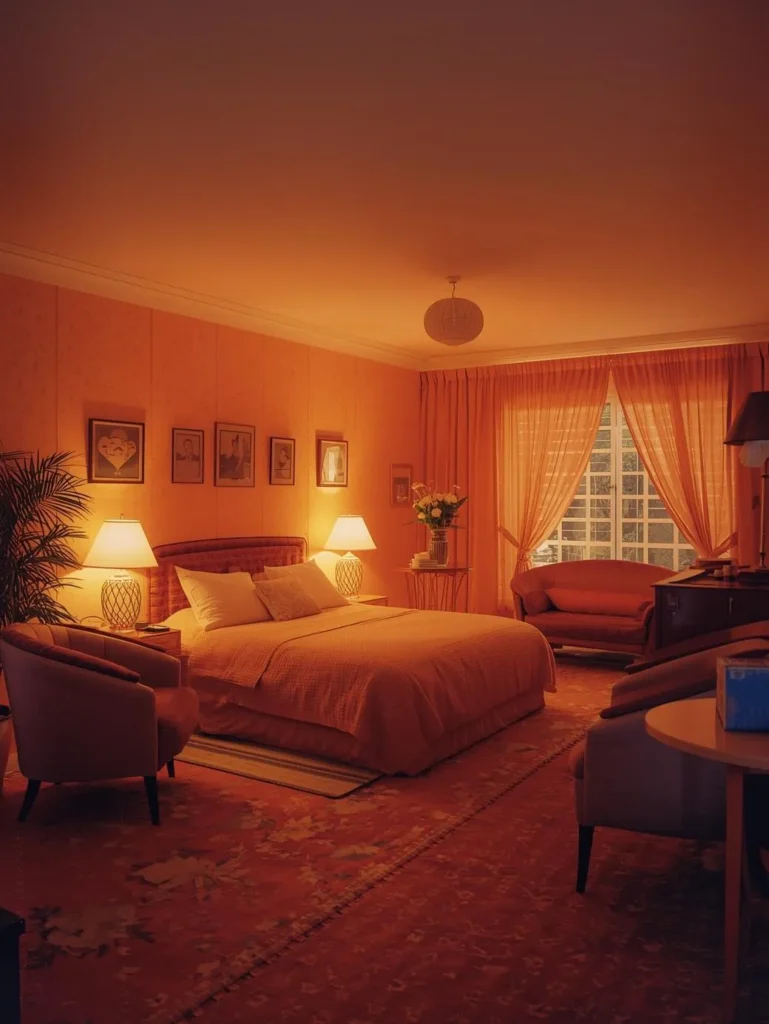 retro 70s vintage bedroom