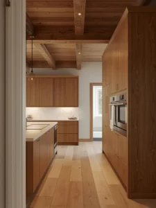 rustic modern oak kitchen interior