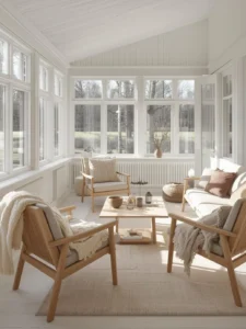 scandinavian style sunroom