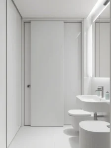 small bathroom pocket door design