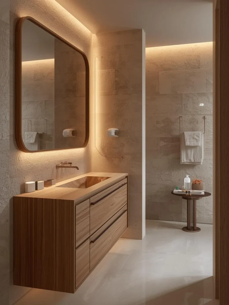 small spa inspired bathroom
