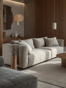 soft gray sofa