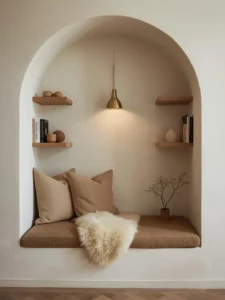 softly rounded plastered arch