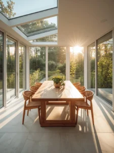sunroom dining space