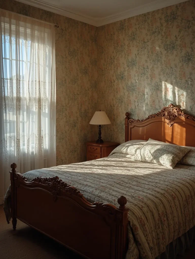 vintage floral bedroom