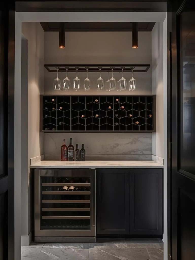 walk-in pantry — a slim stainless steel
