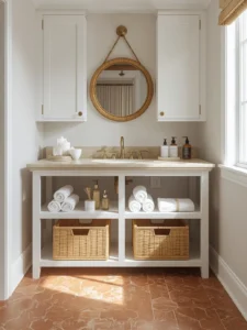 warm bathroom vanity