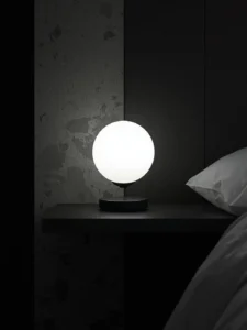 white glowing orb lamp