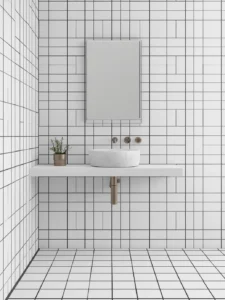 white square 10x10 cm matte tiles