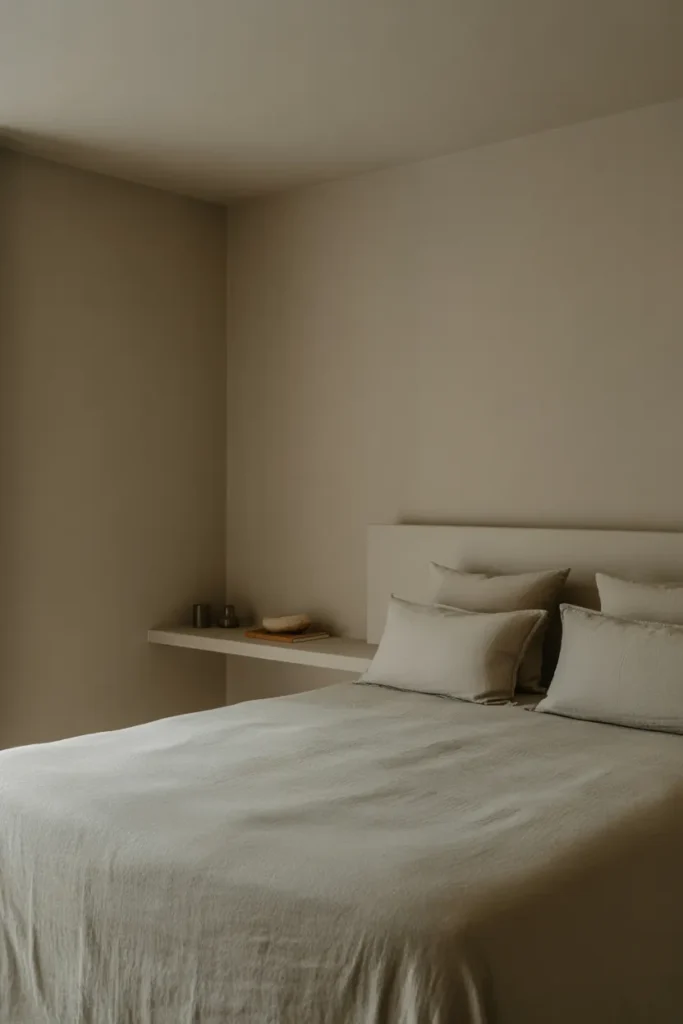 A beautifully edited small bedroom