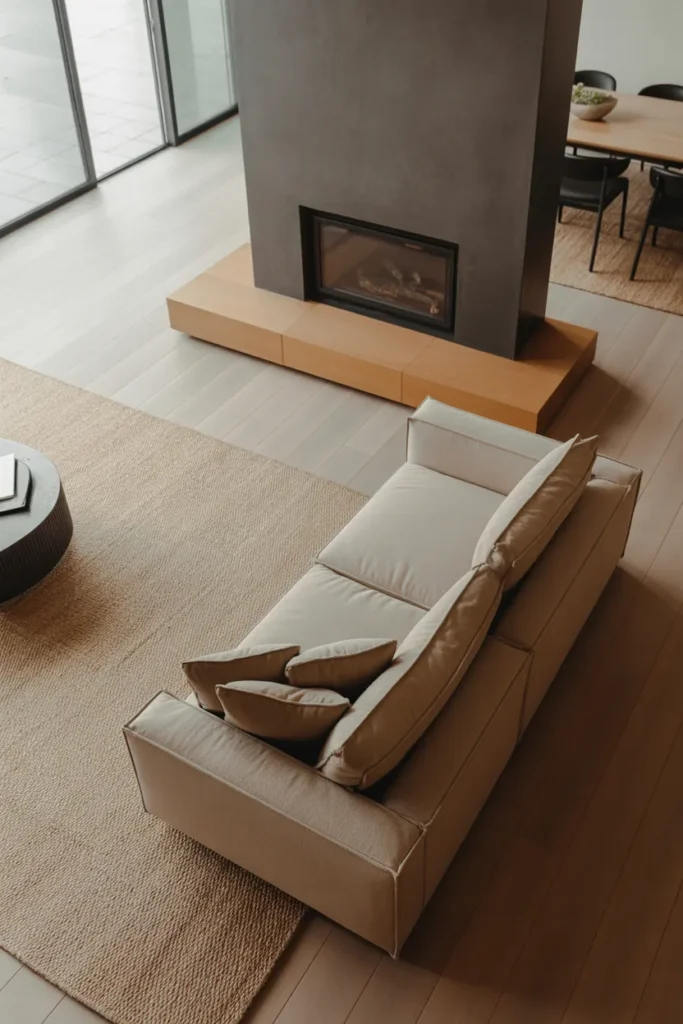 A large open-plan living and dining area