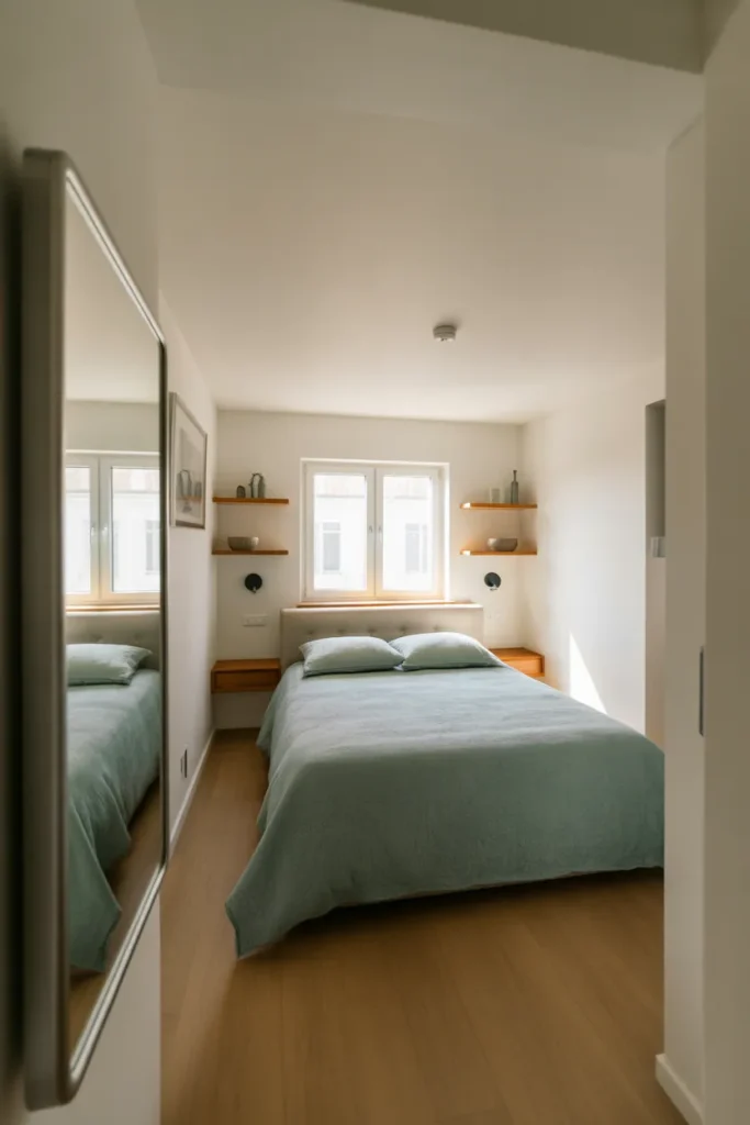 A small but well-designed master bedroom