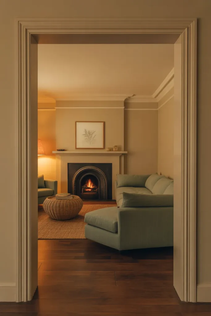 A warm American living room