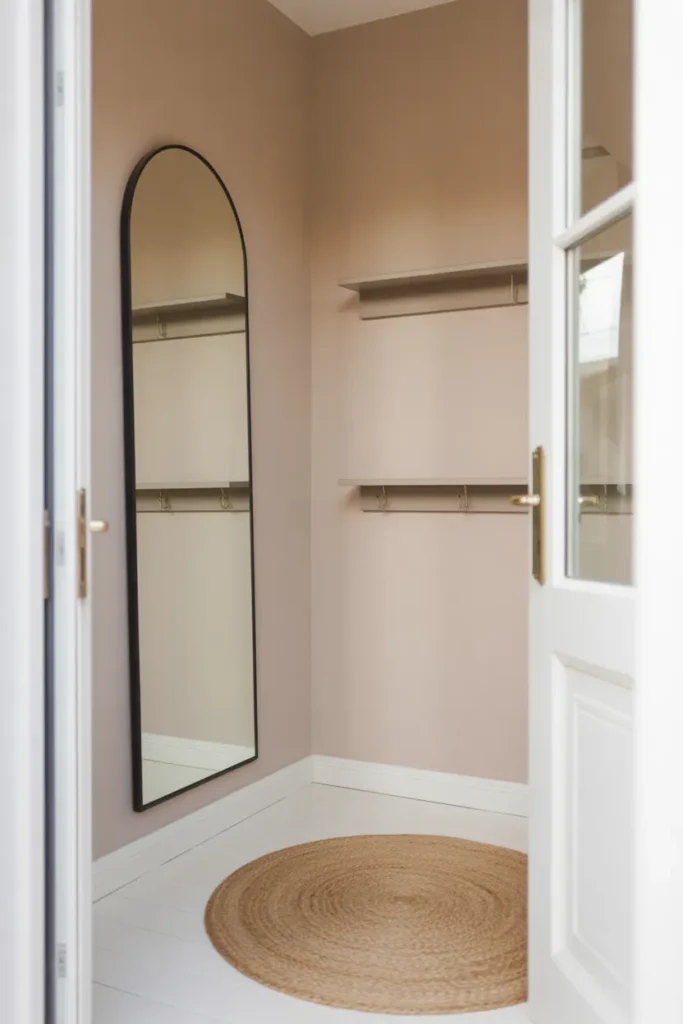 An extremely narrow foyer