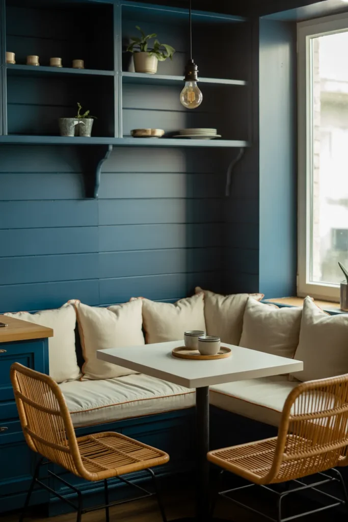 Built-In Banquette With Under-Seat Storage Along One Wall