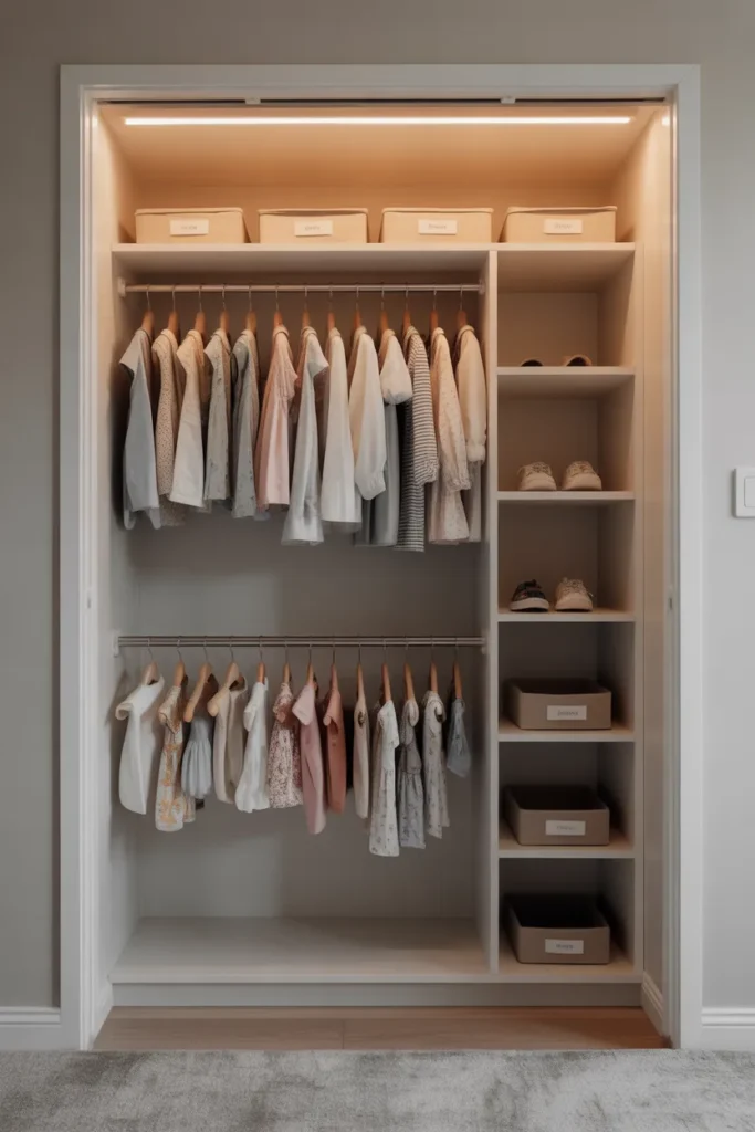 Closet Interior to Give Kids an Organized System They Can Actually Use