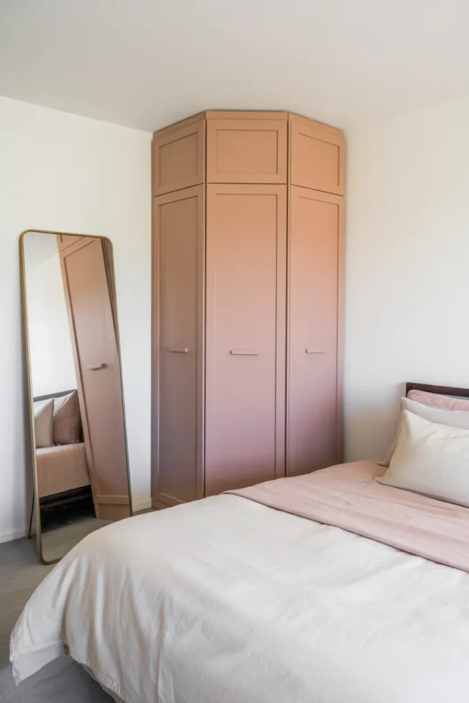 Compact Single-Column Wardrobe Tower for Small Master Bedrooms