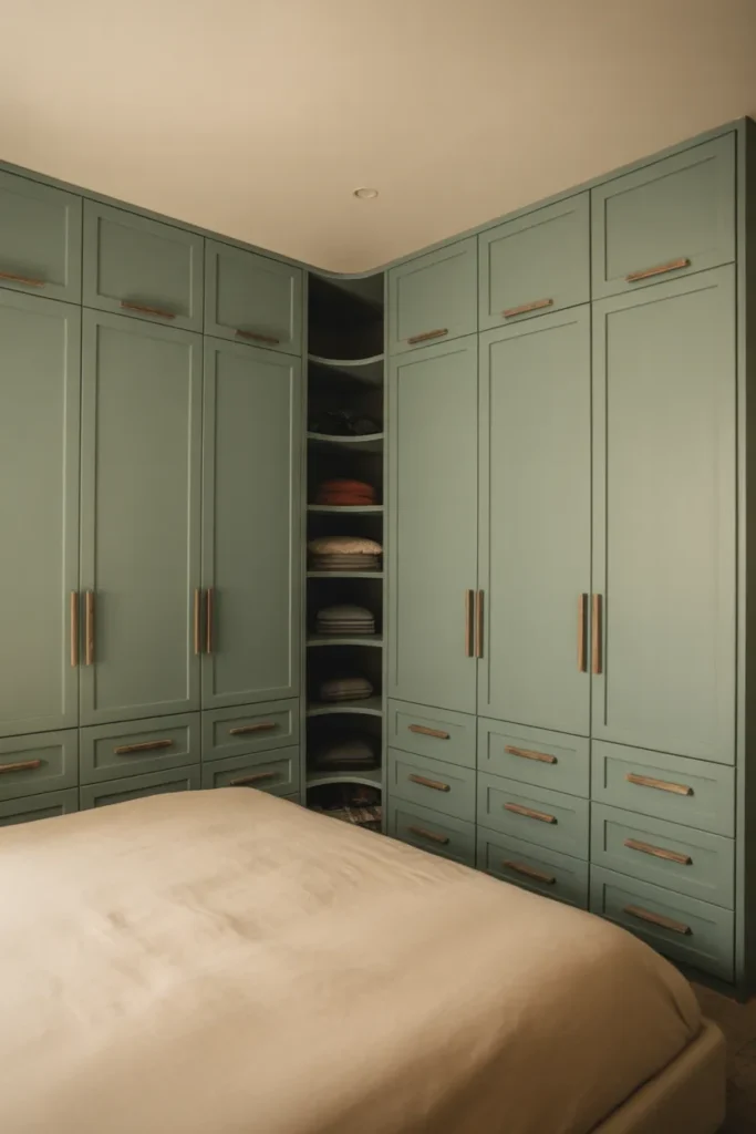 Corner Wardrobe Layout That Uses the Most Wasted Space in the Bedroom