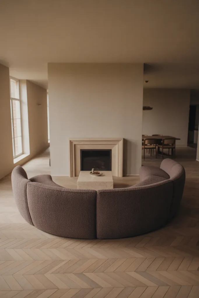 Crescent-Shaped Sofa