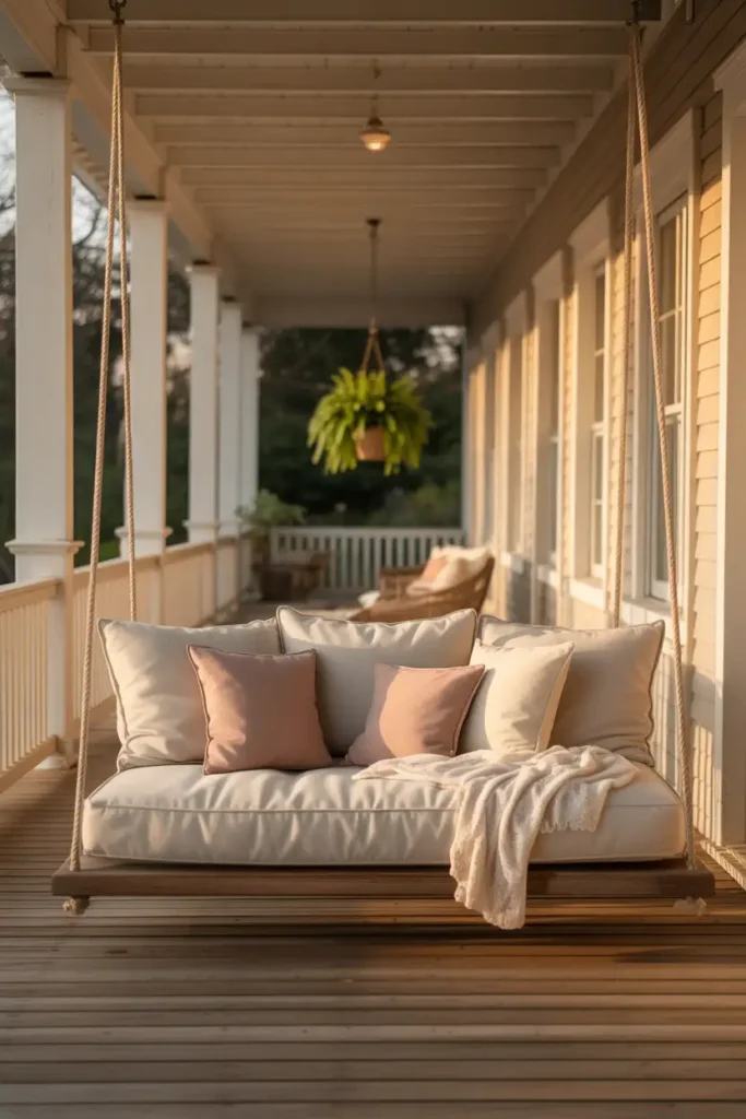 Daybed Swing Porch Setup