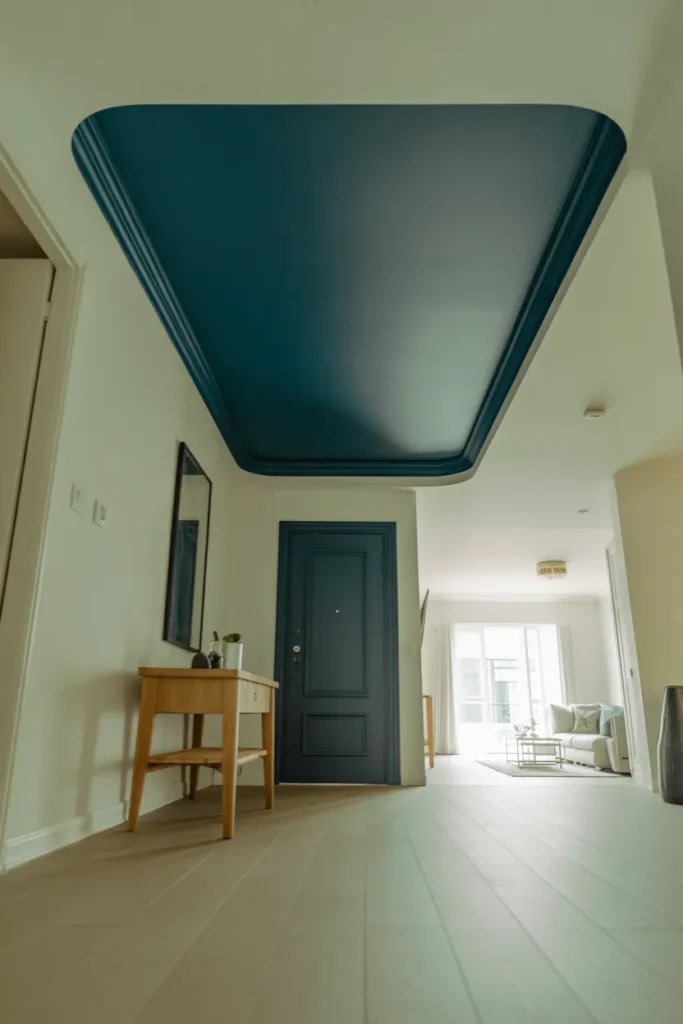 Entryway With a Ceiling Detail That Creates a Sense of Arrival