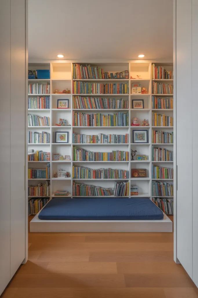 Floor-to-Ceiling Bookshelf Wall