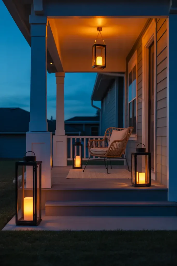 Lanterns at Varying Heights