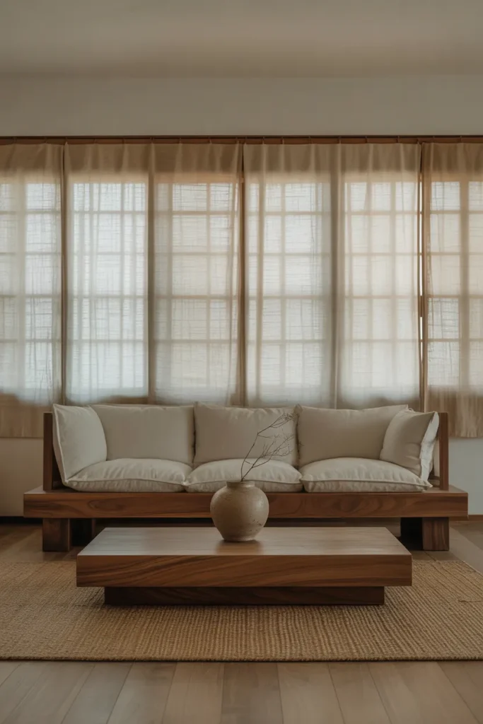 Japandi-Influenced Low Sofa