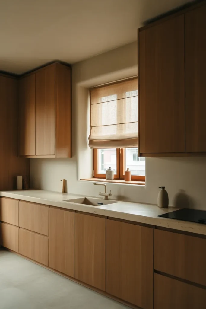 Japandi-Influenced Minimalist Kitchen