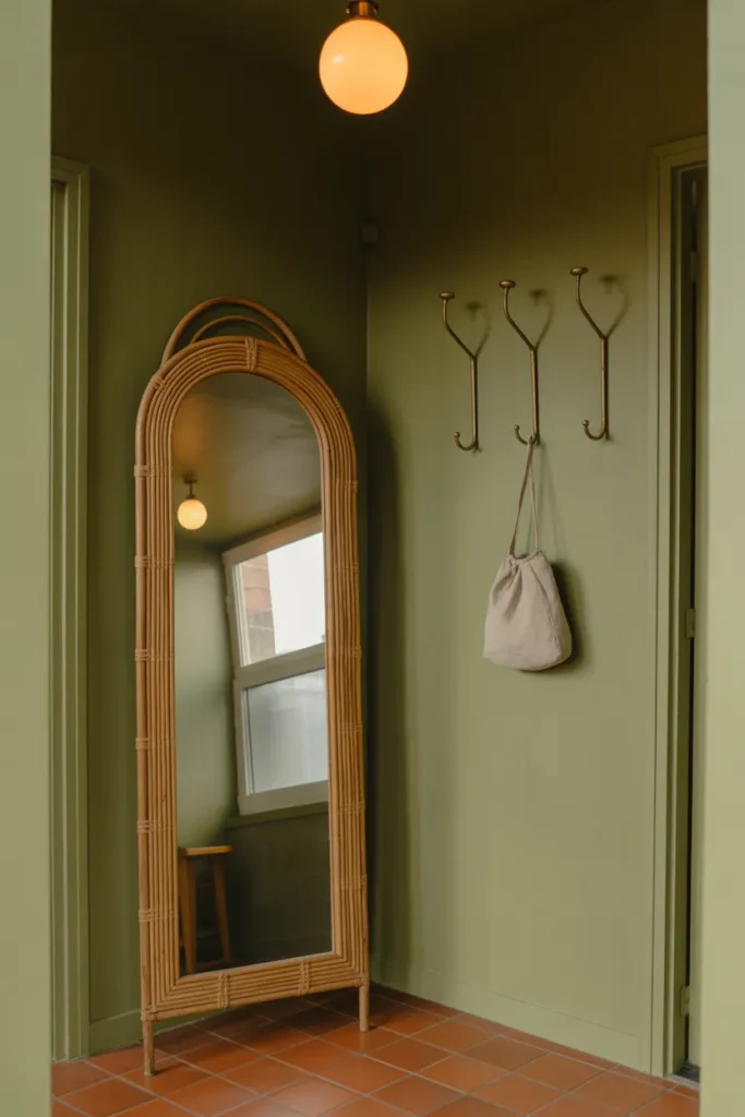 Large Statement Mirror to Make a Small Entryway Feel Twice as Big