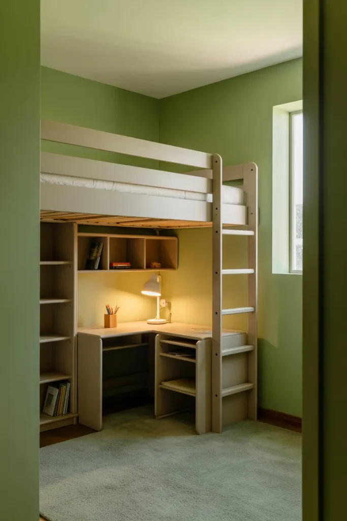 Loft Bed With a Dedicated Study Zone