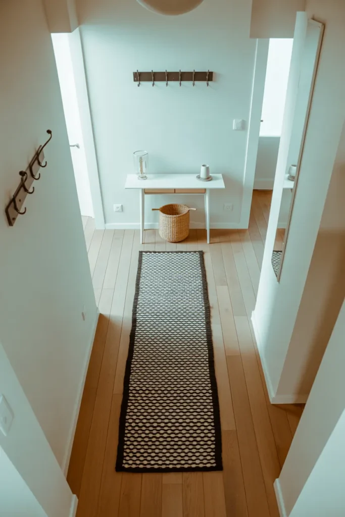 Patterned Runner Rug to Anchor the Entry