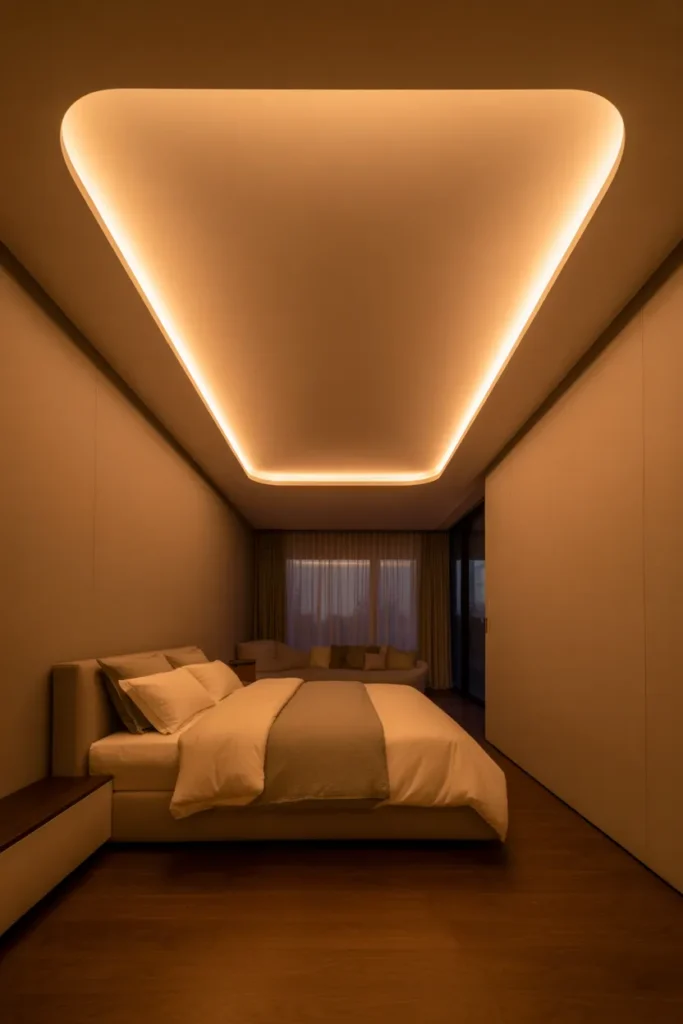 Recessed Indirect Lighting Around the Ceiling Perimeter