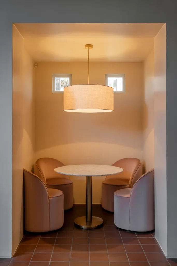 Round Pedestal Table That Lets You Squeeze In One More Chair