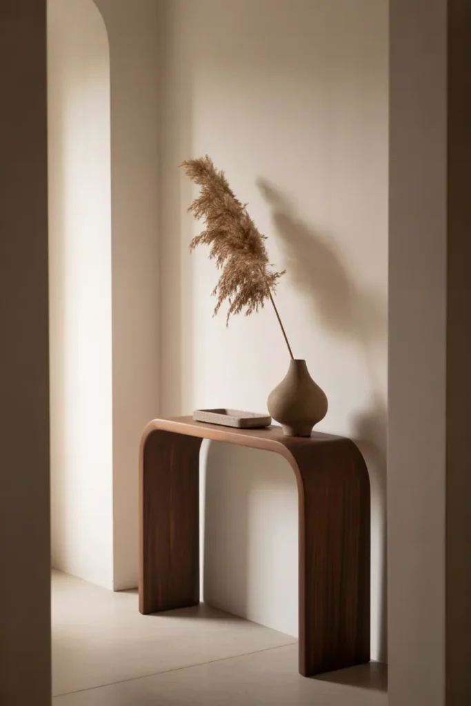 Sculptural Console Table to Anchor the Entire Space