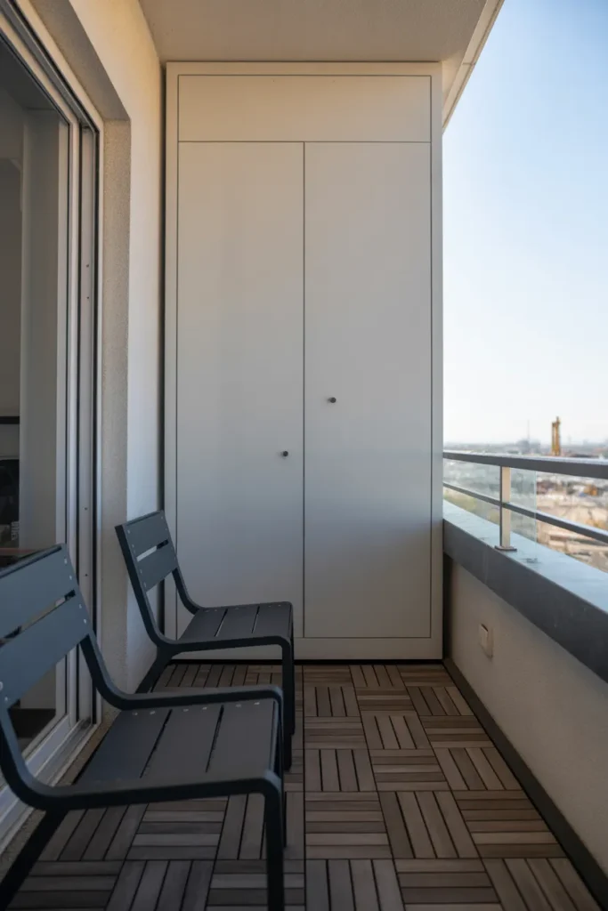 Slim Vertical Storage Cabinet for Outdoor Essentials