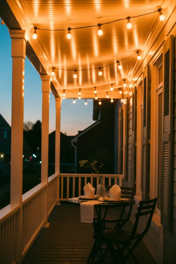 String Lights in a Canopy Pattern