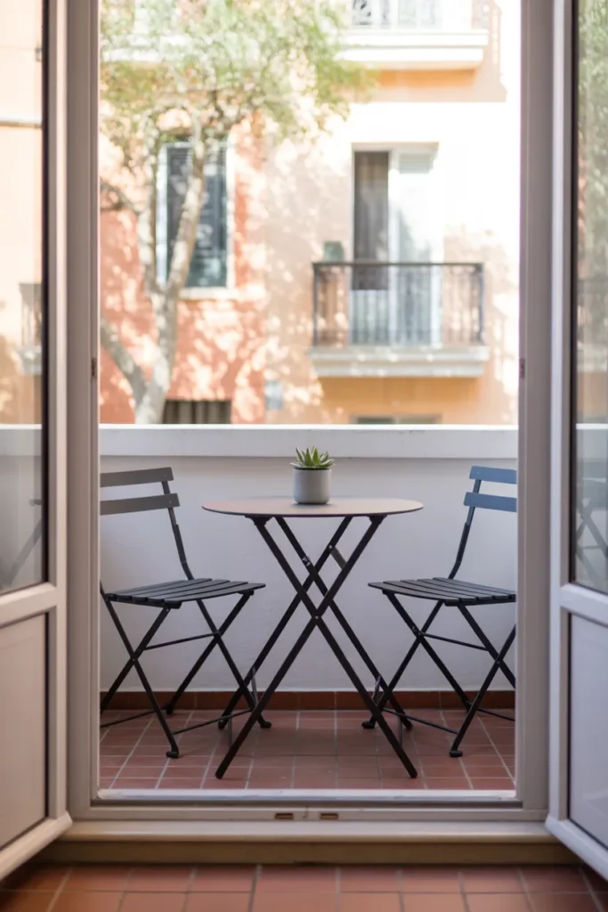 Two-Person Bistro Set Instead of Standard Outdoor Furniture