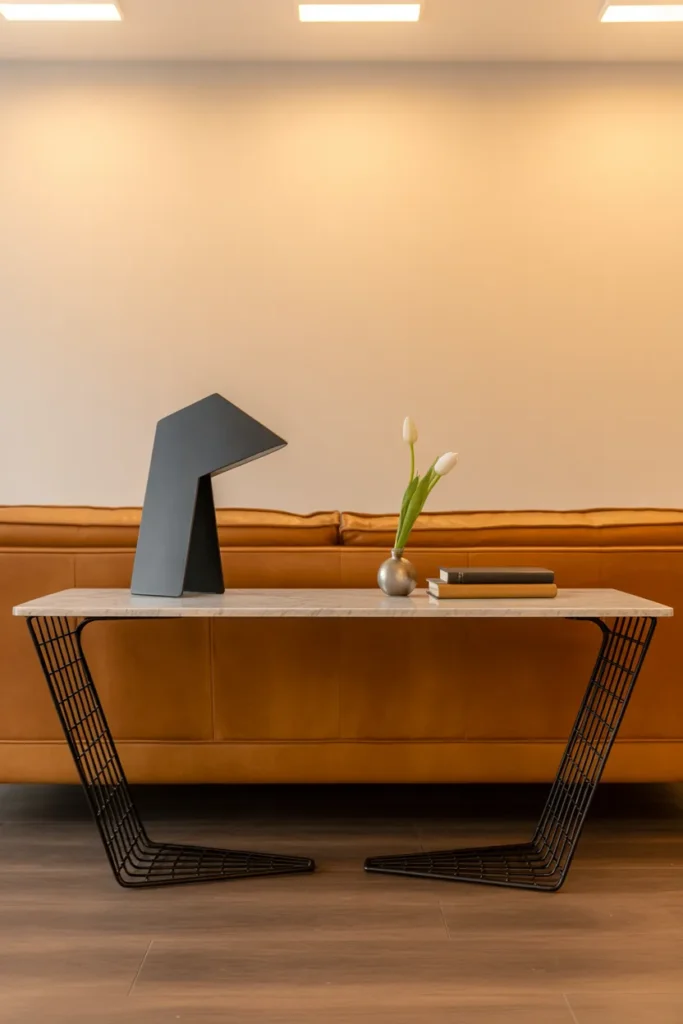 Two-Tone Console With Contrasting Top and Base