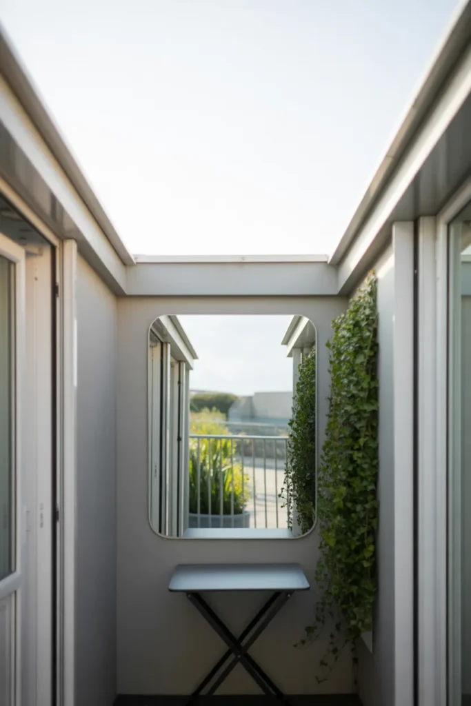 Use Mirror Panels on the Wall to Visually Double the Space