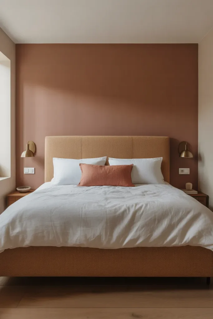 Use a Soft Neutral Accent Wall to Ground the Room
