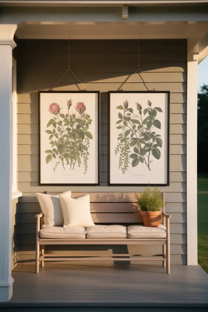 Weather-Resistant Art to Give the Porch Wall Purpose