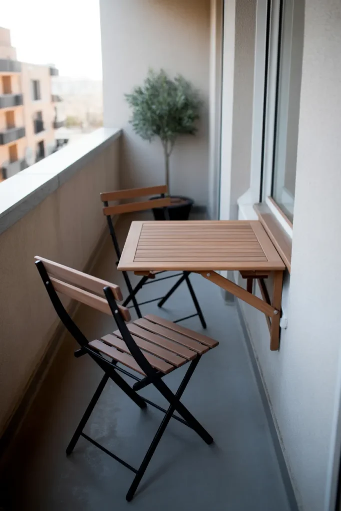 a Folding Wall-Mounted Table to Reclaim Floor Space